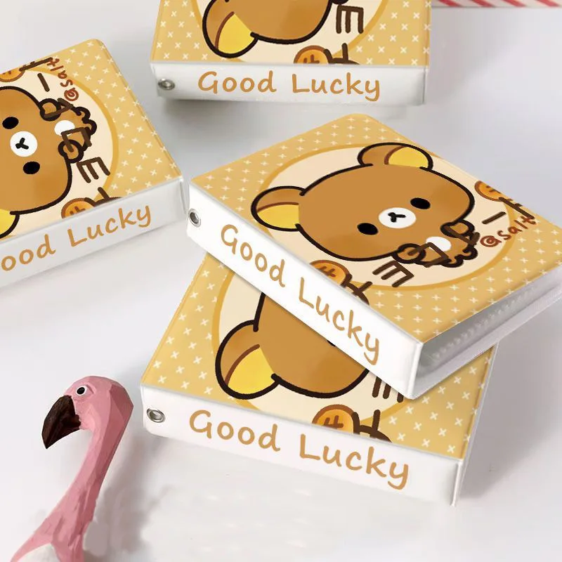 

Rilakkuma 3-дюймовый фотоальбом с милым медведем и сестрой, переплет для карт, мультяшная портативная мгновенная камера для хранения фотографий для девочек, каваи, аниме, подарки