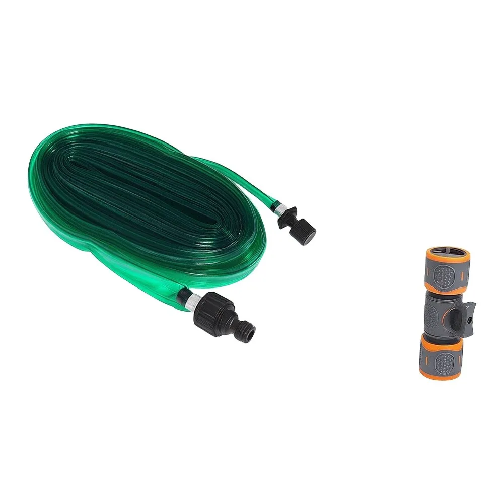 For garden Water Permeable Tape PVC for Lawn Irrigation and Outdoor Area Cooling 22.5m or 30m Green Flexible Hose