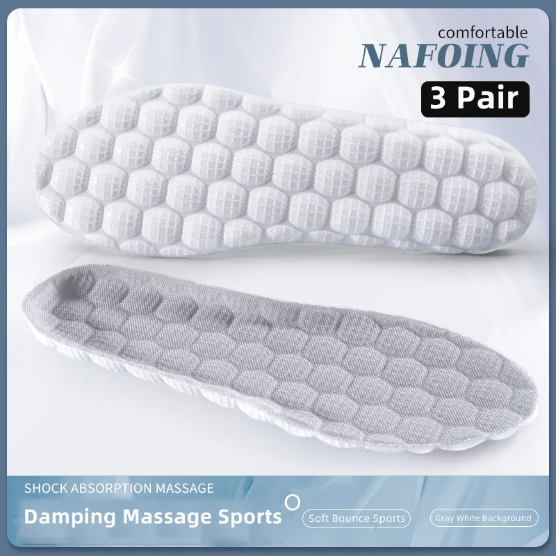 

1pair Comfortable Insoles For Men, Breathable Deodorant Running Sport Insole, Shoe Pads Memory Foam Sole