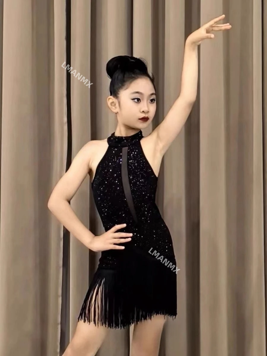 Latin Dance Dress Children's 2025 New Spring and Summer Practice Dress