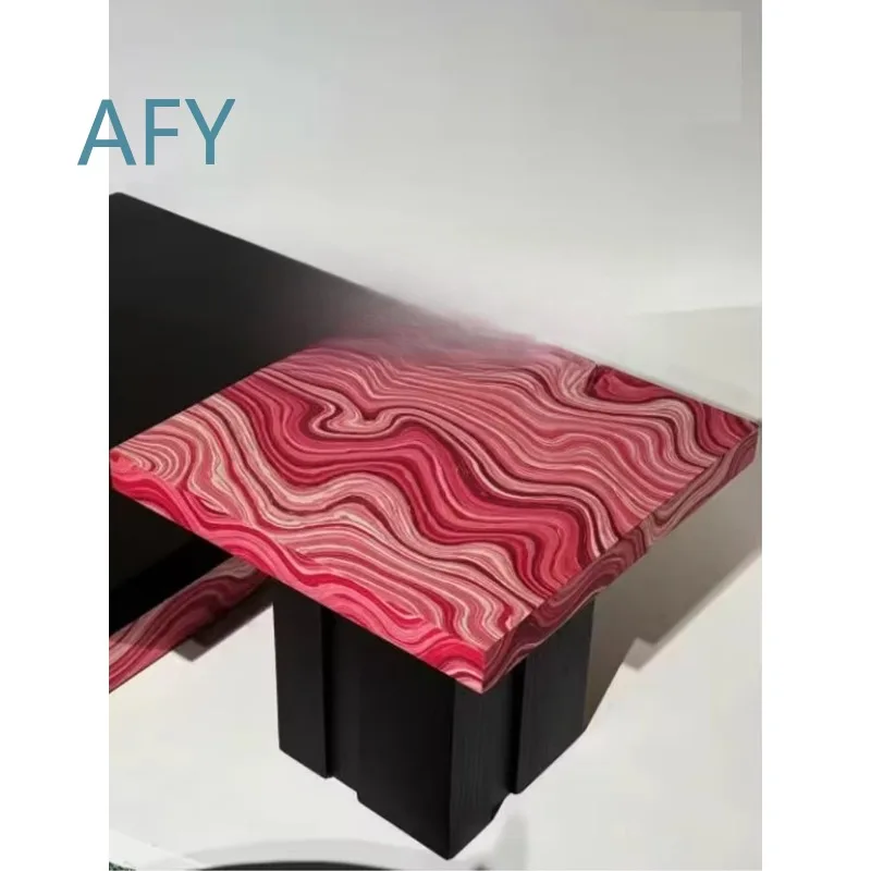 Medieval Tree Tumor Pattern Solid Wood Coffee Table for Home Decor Living Room for Modern Minimalist Interior Design Artistic
