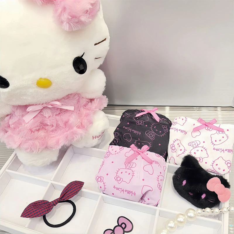 Kawaii الكرتون الوردي مرحبا كيتي ملخصات تأثيري لطيف اليابانية سحر الملابس الداخلية ملخصات منخفضة اكسسوارات الحلو فتاة هدية عيد ميلاد
