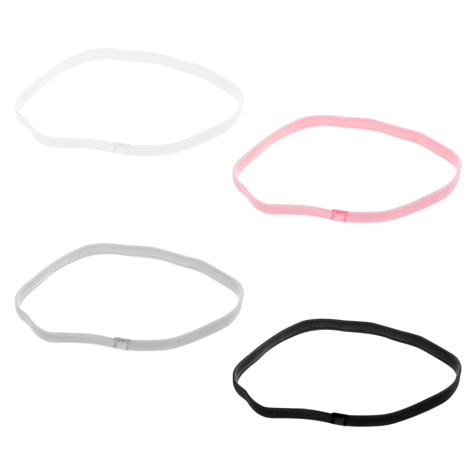 

4pcs Women Sports Headbands Elastic Anti-Slip Sweat Absorbent Running Hairbands For Yoga Exercise Stretchy Comfortable