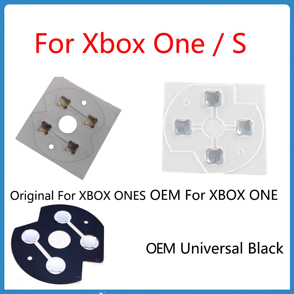 Adesivo de filme condutor para controle de xbox one/s, 2 peças, alça d pad, botão de metal, adesivo condutor, peças de reposição, reparo
