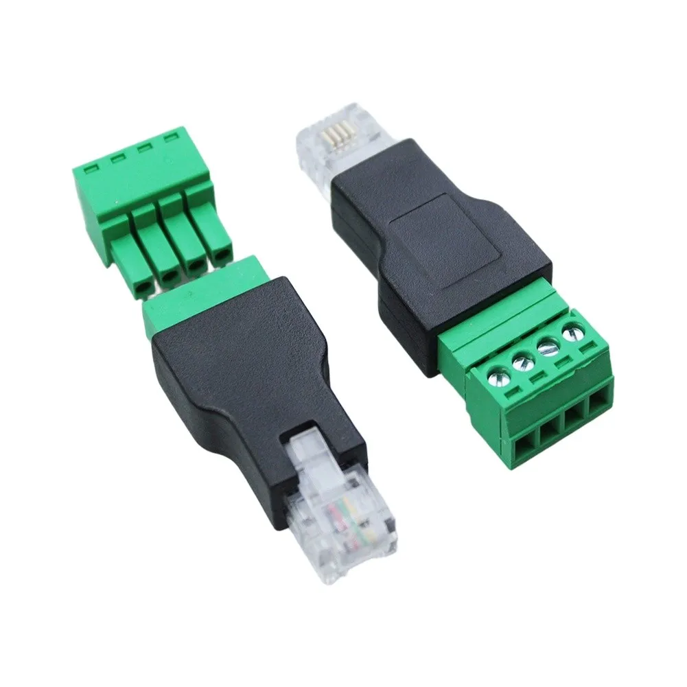 For Home Networking RJ11 To 4-Pin Adapter RJ11 To 4PIN Adapter Connectors RJ12 Terminal Block No Soldering Required