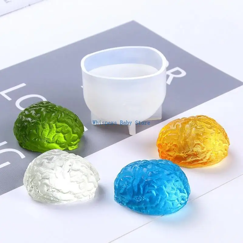 U90E Halloween organ silicon mold tự làm khuôn trái tim nhựa não cho sô cô fudge