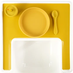 1PCS Baby Silicone Dining Plate Kids Feeding Plate Sucker Bowl Children Dishes Toddler  Feeding Tableware Baby Stuff
