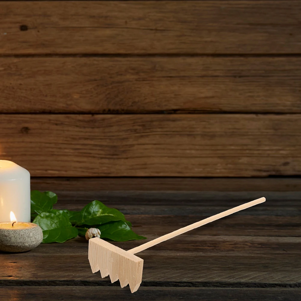 

6Pcs Miniature Sand Rake Set Zen Garden Home Office Tabletop Decoration Durable Wood Materials Compact Design Aesthetic Appeal