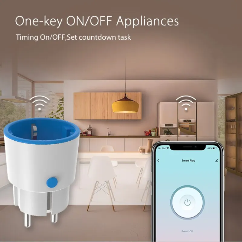 16A Tuya ZigBee 3.0 Smart Power Plug EU Smart Socket Energy Monitor Outlet Wireless Voice Remote Control Alexa Google Home