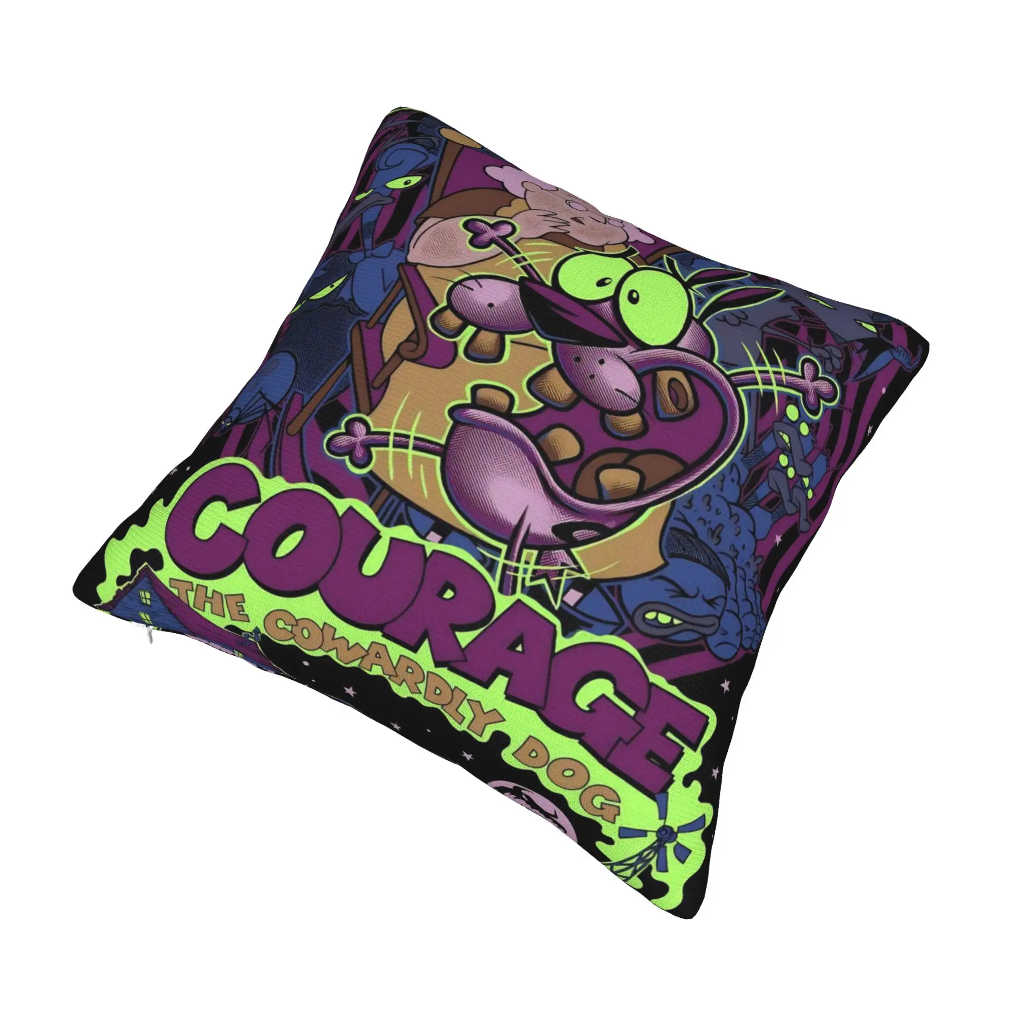 Courage the Cowardly Dog-D Pillow Cover Merch Printing Cushion Cover Gift  Throw Pillow Case Cover Home Multi-Size