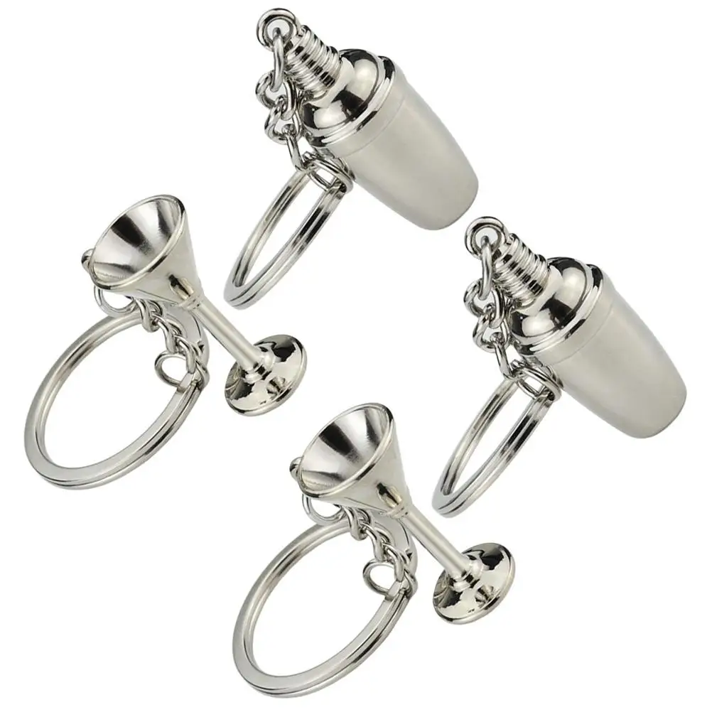 

4 Pcs Key Keyring Decor Keychain Metal Gift Chains for Keys