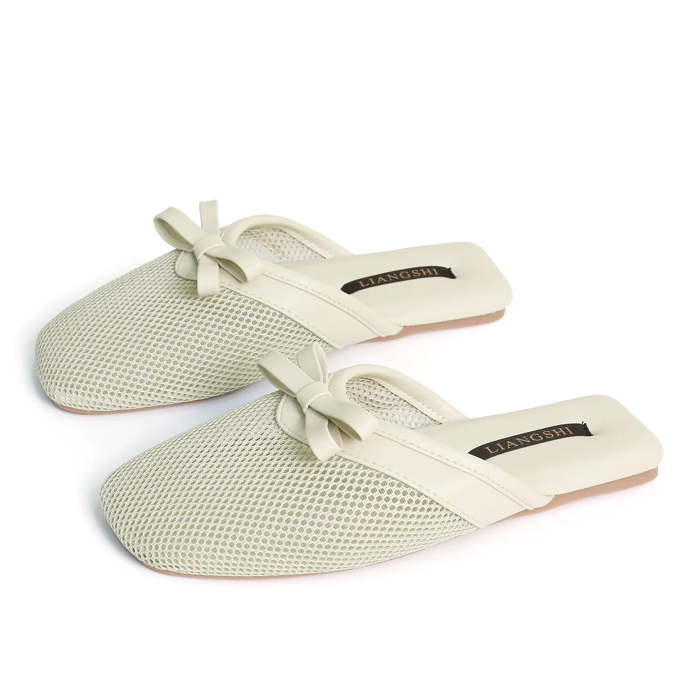 

Breathable Me Hollow out Knot Slippers Indoor Home Anti-Slip Couple Head Cover Slippers Comfortable Flat Heel