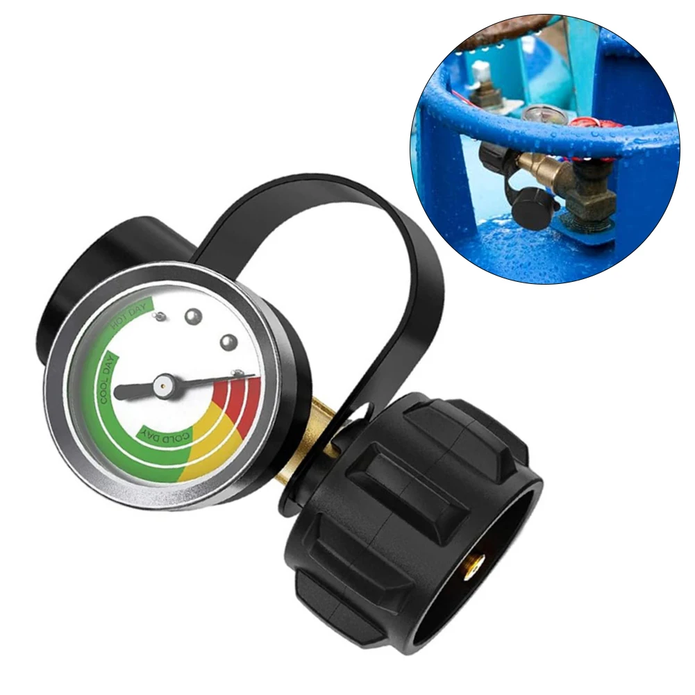 Propane Tank Adapter With Pressure Gauge For QCC1 Connector Refilling Tool For Camping BBQ Grilling Barbecue Accessories
