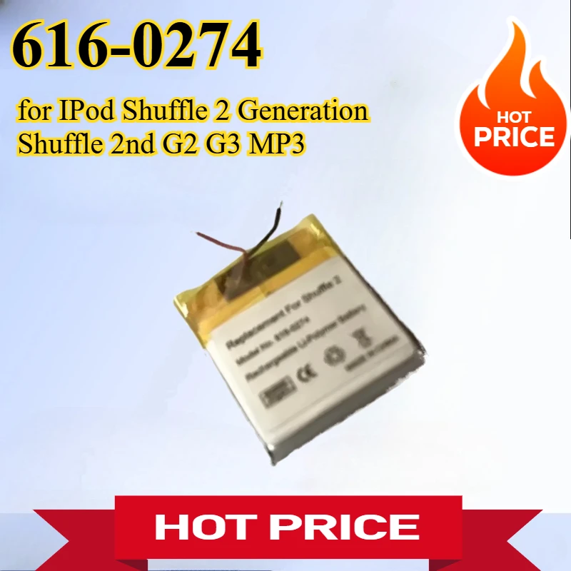 

616-0274 616-0278 Battery for IPod Shuffle 2 Generation Shuffle 2nd G2 G3 MP3 1GB with Repair Tools
