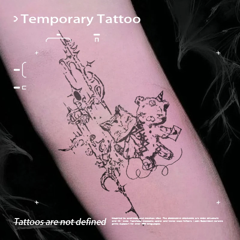 

Временная татуировка-наклейка Saint Michael vs Demon Herbal Juice, водостойкая, долговечная, полупостоянная, для мужчин, для рисования на теле и руках.