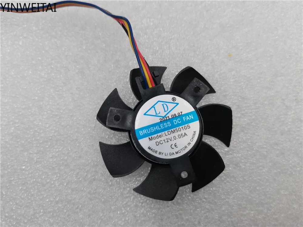 Fan For LDM5010S DC5010MB1 AV-F5010MB YY5010H12B DC 12V 0.05A Diameter 47MM hole distance 26MM 4-wire mainboard cooling fan