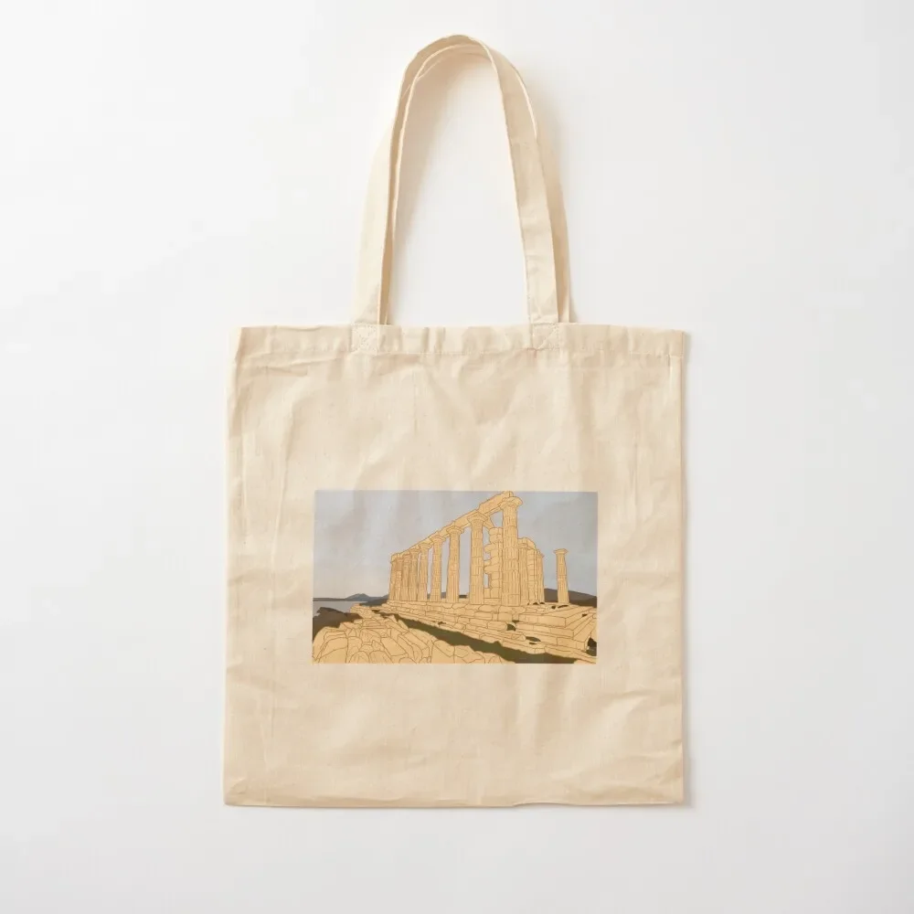 

Сумка-тоут Temple of Sounion, сумка на тележке для покупок, складная многоразовая сумка, женская сумка