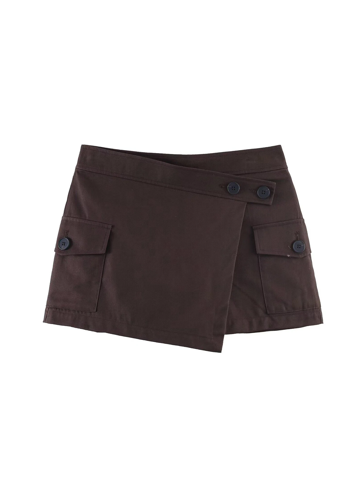 Women's Brown Mini Cargo Skirt Vintage A-line Skirt Korean Style Harajuku Y2k Gyaru Shorts Skirts 2000s Clothes Summer 2026 New