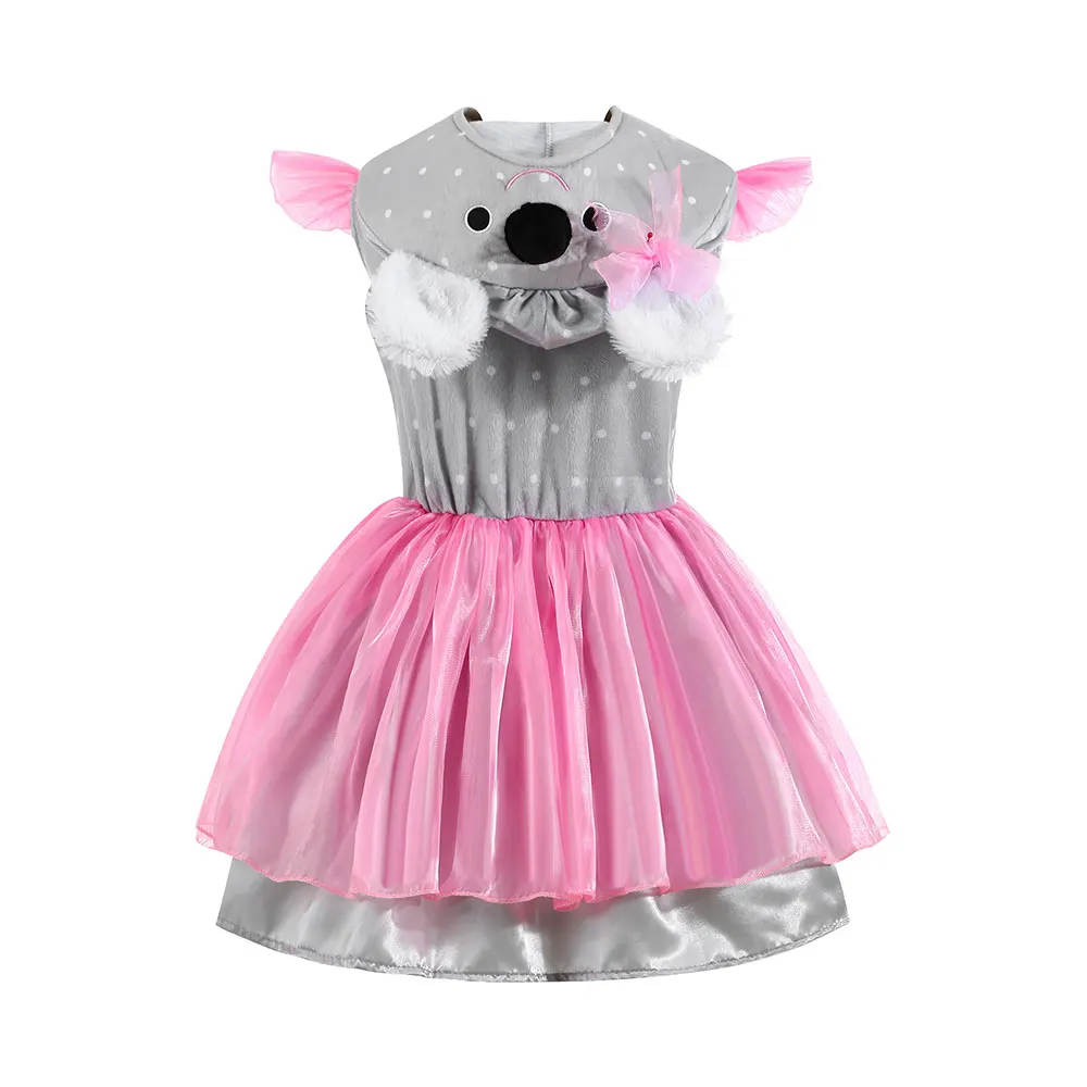 أزياء عيد الميلاد والهالوين التنكرية للفتيات الصغيرات لحفلات الحيوانات مستوحاة من الكرنفال الوردي كيمي كوالا للفتيات الصغيرات #2