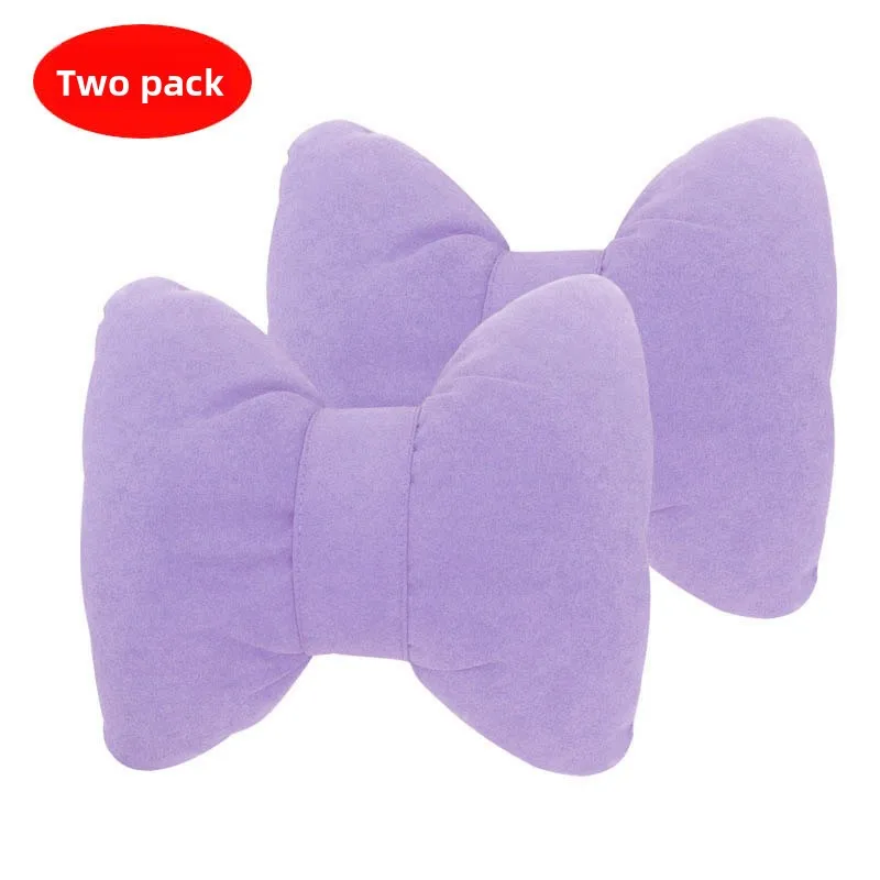 2PCS Lovely Car Headrest Pillow Plush Neck Protector Cushion Auto Seat Head Support Lumbar Rest for Automobiles