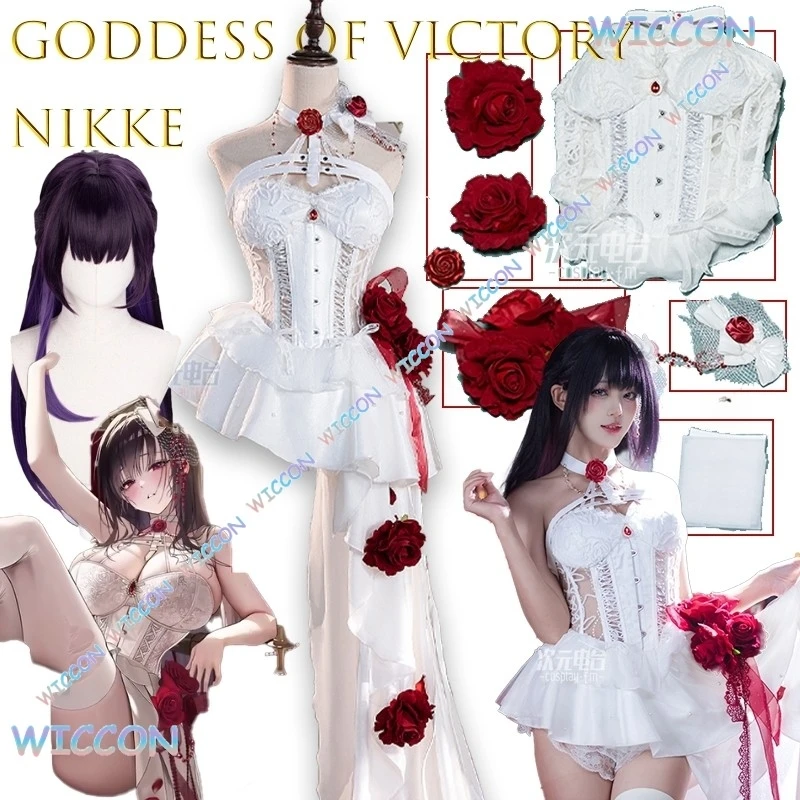 wona/Goddess Of Victory NIKKE Mihara Cosplay Costume White Bondage Chains Game Outfit Halloween Party Role Play Christmas