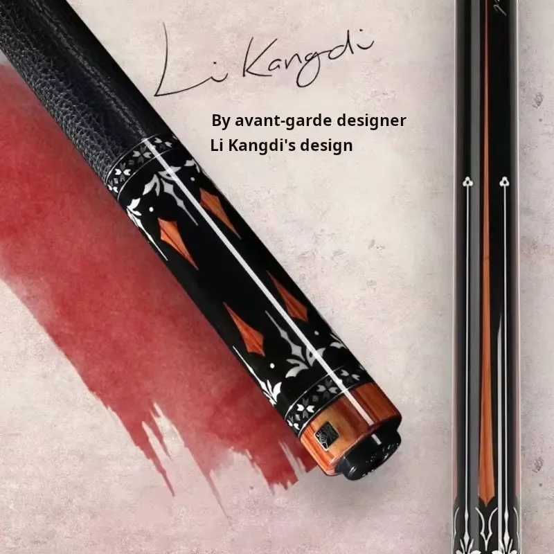 YWM Certificate Omin Mysterious Xiaoyao 1 & 2 Big Head Chinese Billiard Cue Eight-Nine Ball Hexteen Color Pool Engraving Rod