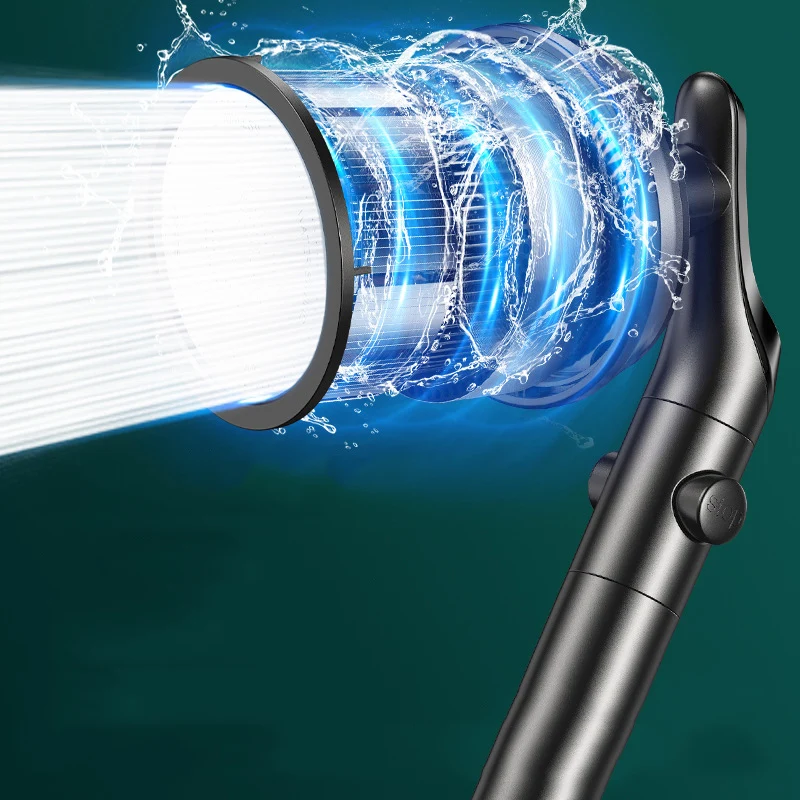 رأس دش علوي محمول باليد، رأس دش معزز مزدوج الأغراض، ملحقات الحمام، مجموعة دش، منفذ مياه كبير #6