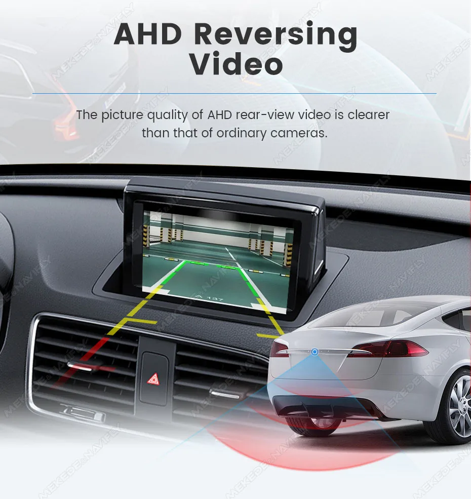 MEKEDE Wireless CarPlay Android Auto Decoder für Audi A1 Q3 A4 A5 Q5 MMI 2G Smart Video Box unterstützt Mirror Link, YouTube und Netflix. – Detail 13