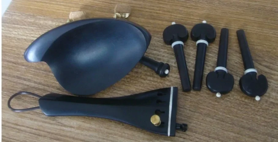 

4/4 size ebony bone violin fitting