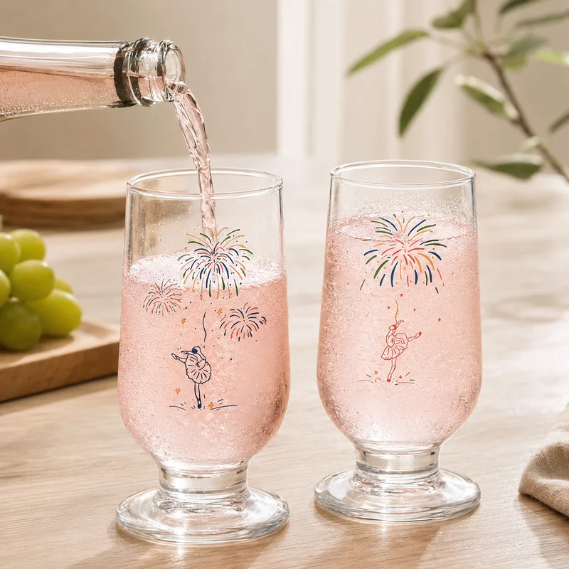 Handmade Aurora Borealis Glass Goblet  Wine Tumbler Iridescent CoffeeCup Unique Bar Home Kitchen Drinkware Set