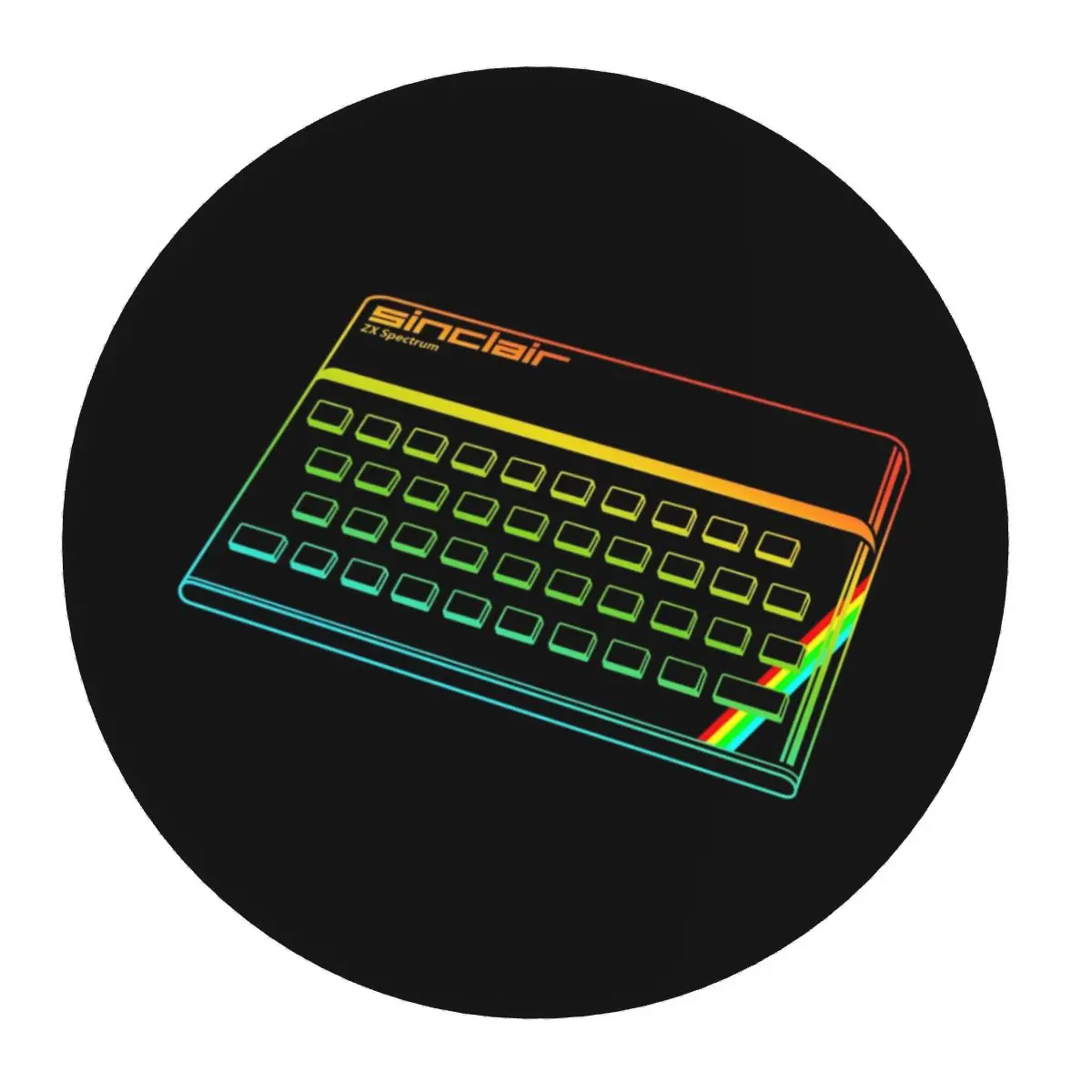 

Круглый коврик для мыши ZX Spectrum, коврик для клавиатуры и мыши, коврик для геймерского ПК, коврик для офисного стола