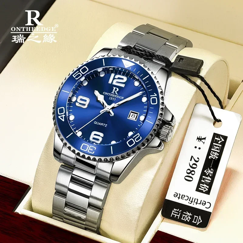 Men Watch Luxury High Quality Fashion Chronograph Waterproof Luminous Date Stainless Steel Quartz Watch Man Clock Reloj Hombre