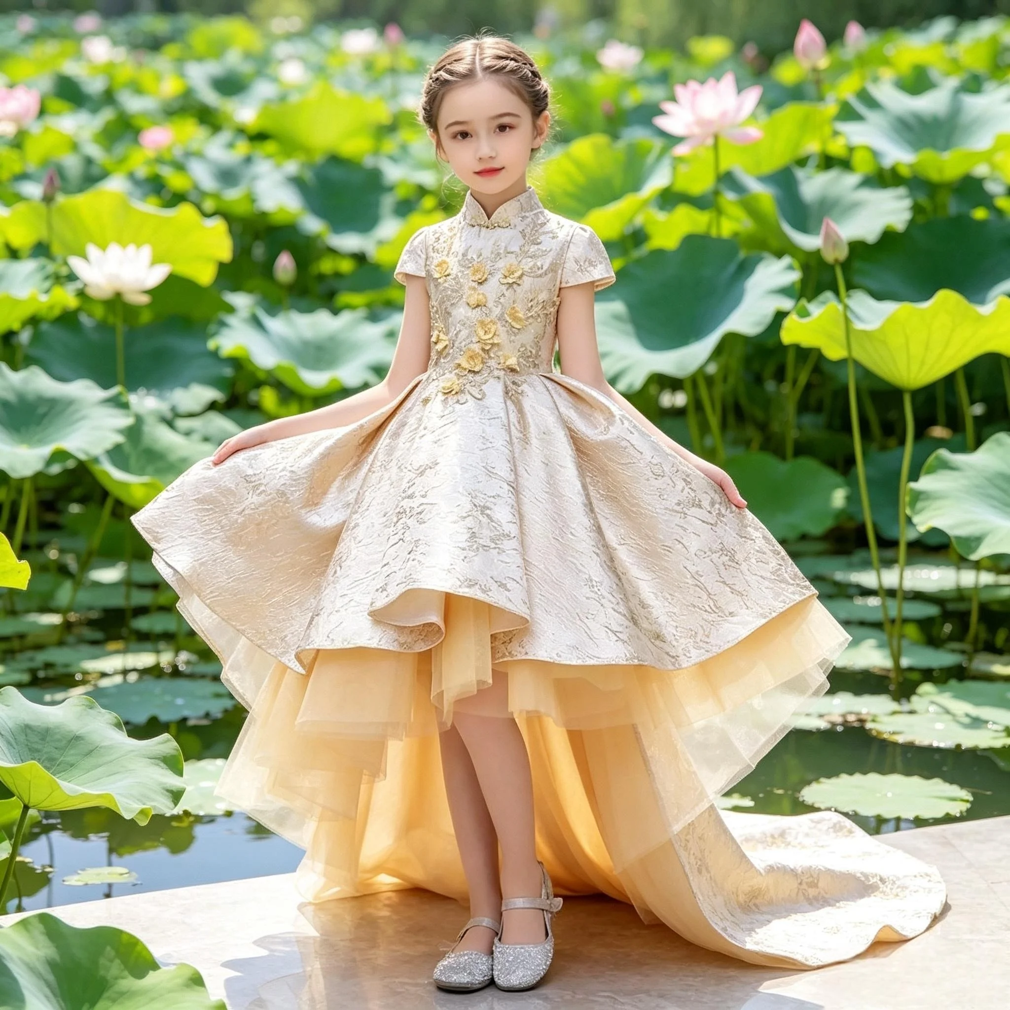 custom-luxury-dress-women-guest-flower-girl-wedding-gown-pageant-catwalk-gold-qipao-kids-luxury-birthday-formal-party-gownss