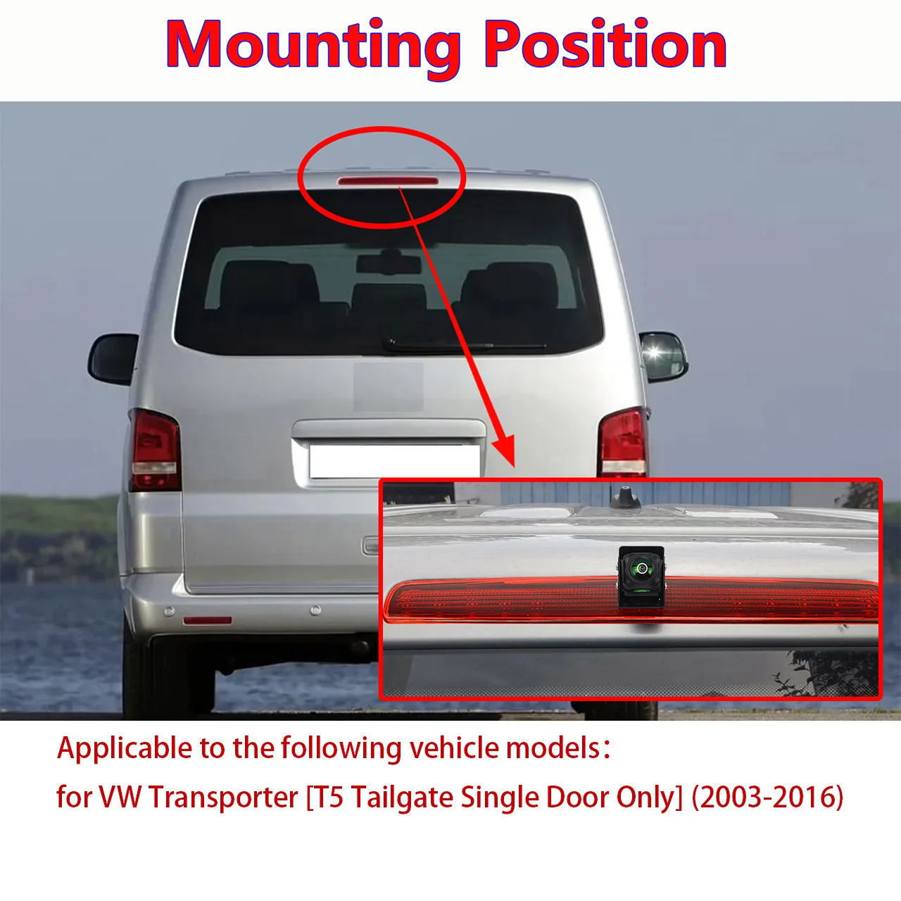 for Car brake lights, rearview camera for reversing for VW T5 Multivan/Caravelle 2003-2016 Transporter Single Door