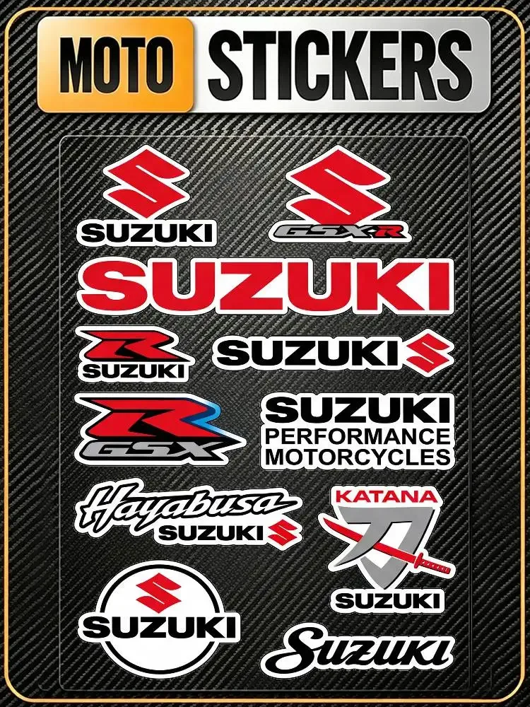 

Универсальные многофункциональные светоотражающие водонепроницаемые наклейки для Suzuki, для маскировки царапин, для авто, велосипеда, шлема, кружки, украшения для холодильника
