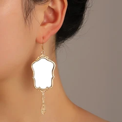 Magic Mirror Dopamine Earrings Instagram Frame Earrings Cute Girl Fashion Earrings