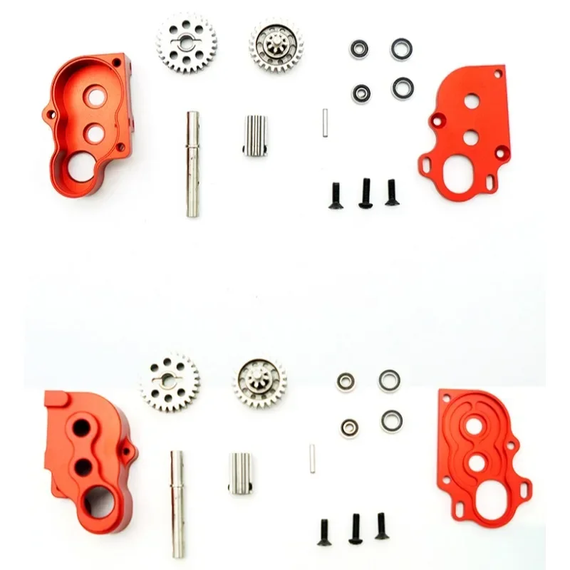 1/12 Simulation Metal Red Gear Box for 1/10 RC Crawler Car TRX4 Defender AXIAL SCX10 RC4WD RTG KM