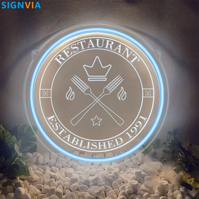 Customizable Restaurant Neon Sign - USB Powered Wall Decor Light for Indoor Atmosphere Night Lighting and Special Occasion Gifts