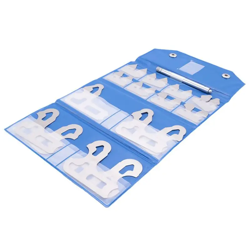 

Набор радиусных измерительных шаблонов VEHO-26 (26 шт.) с держателем, диапазон 1/64-1/2 дюйма, инструмент для измерения радиусов