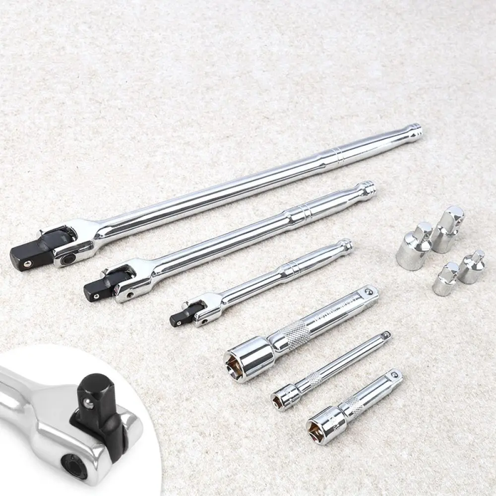 For For Musentang Alloy 1 2 Drive Flex Head Breaker Bar Swivel Handle Socket Wrench Long Reach Mechanical Repair Tool Set