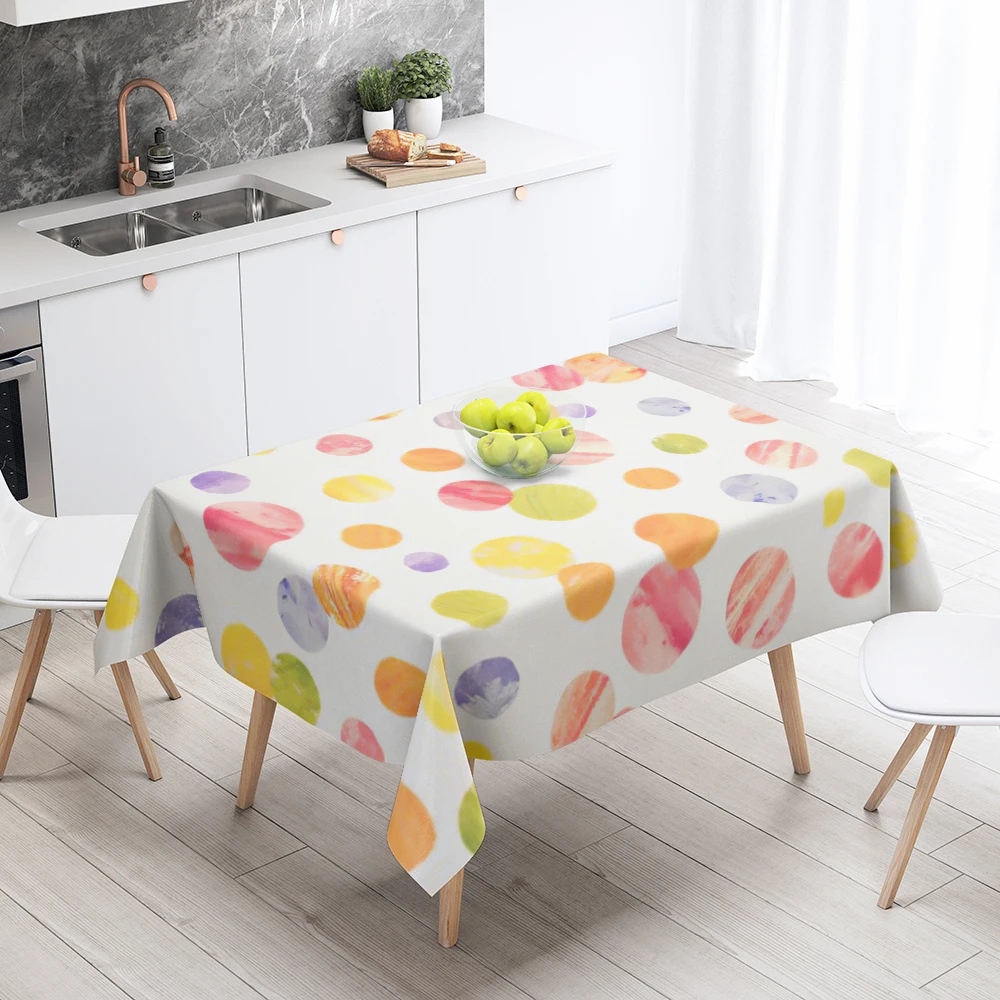 Home tablecloths dining decoration and rectangular table accessories waterproof cloth Anti-stain restaurant Nordic plant retro