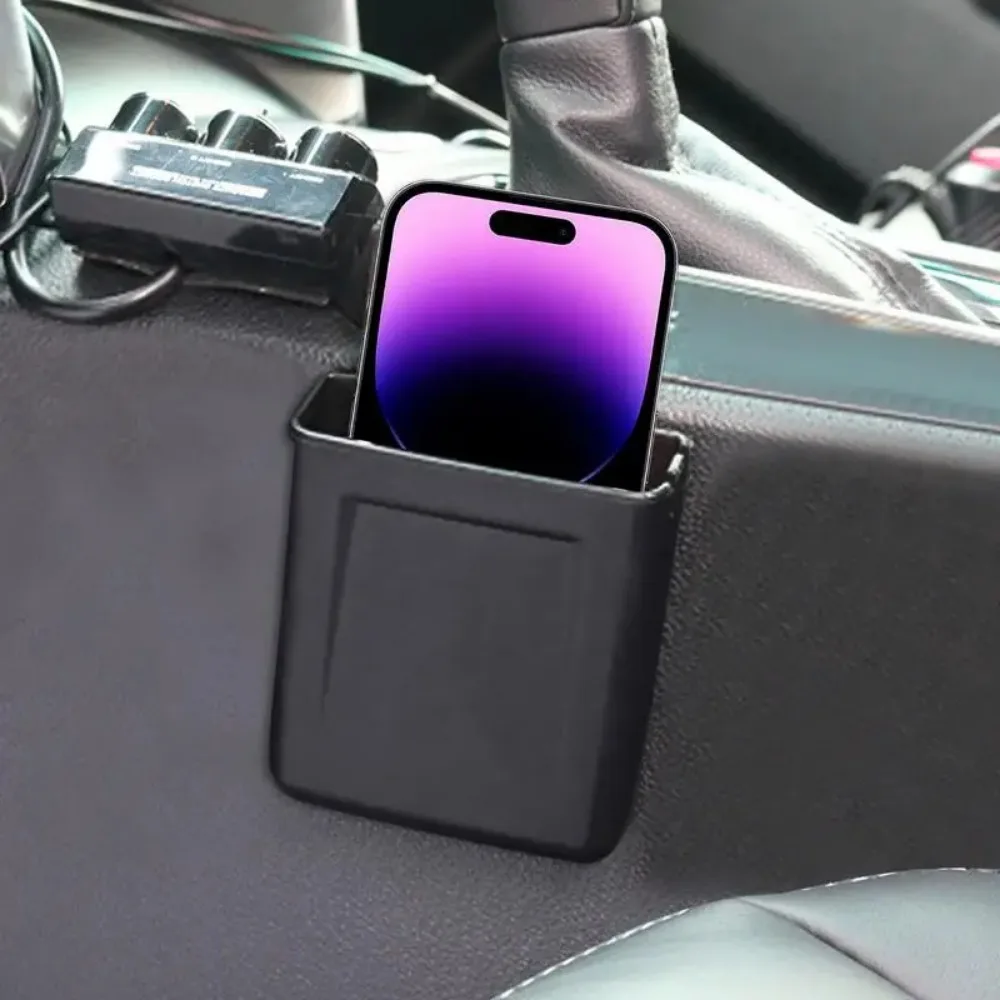 Scatola portaoggetti adesiva adesiva per organizer portatile per cruscotto auto