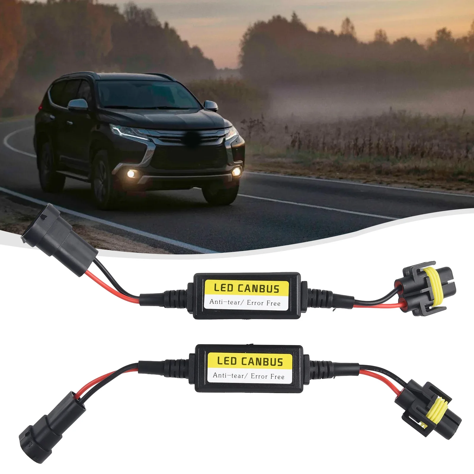 

2pcs H11 Headlight Canbus Error Anti Flicker Resistor Canceller Decoder Car Lights Anti Flicker Warning Canceller Decoder