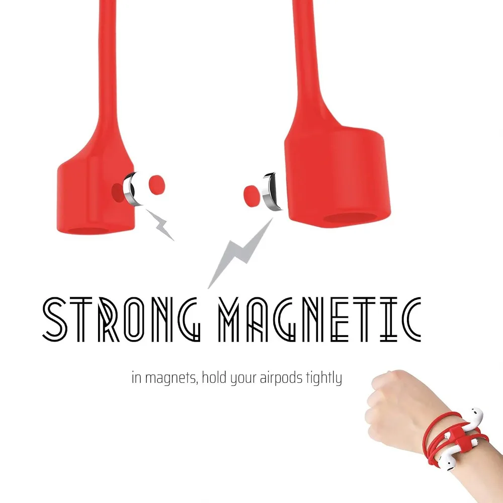 Silicone Anti Lost Magnetic Earphones Rope for Apple Airpods 5 4 3 Pro 2 Bluetooth Wireless Headphone Cables Neck Sports String