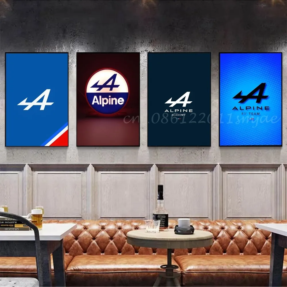 1 шт. постер с логотипом A-Al-pine, самоклеящаяся художественная водостойкая бумажная наклейка, кофейня, бар, декор стен комнаты