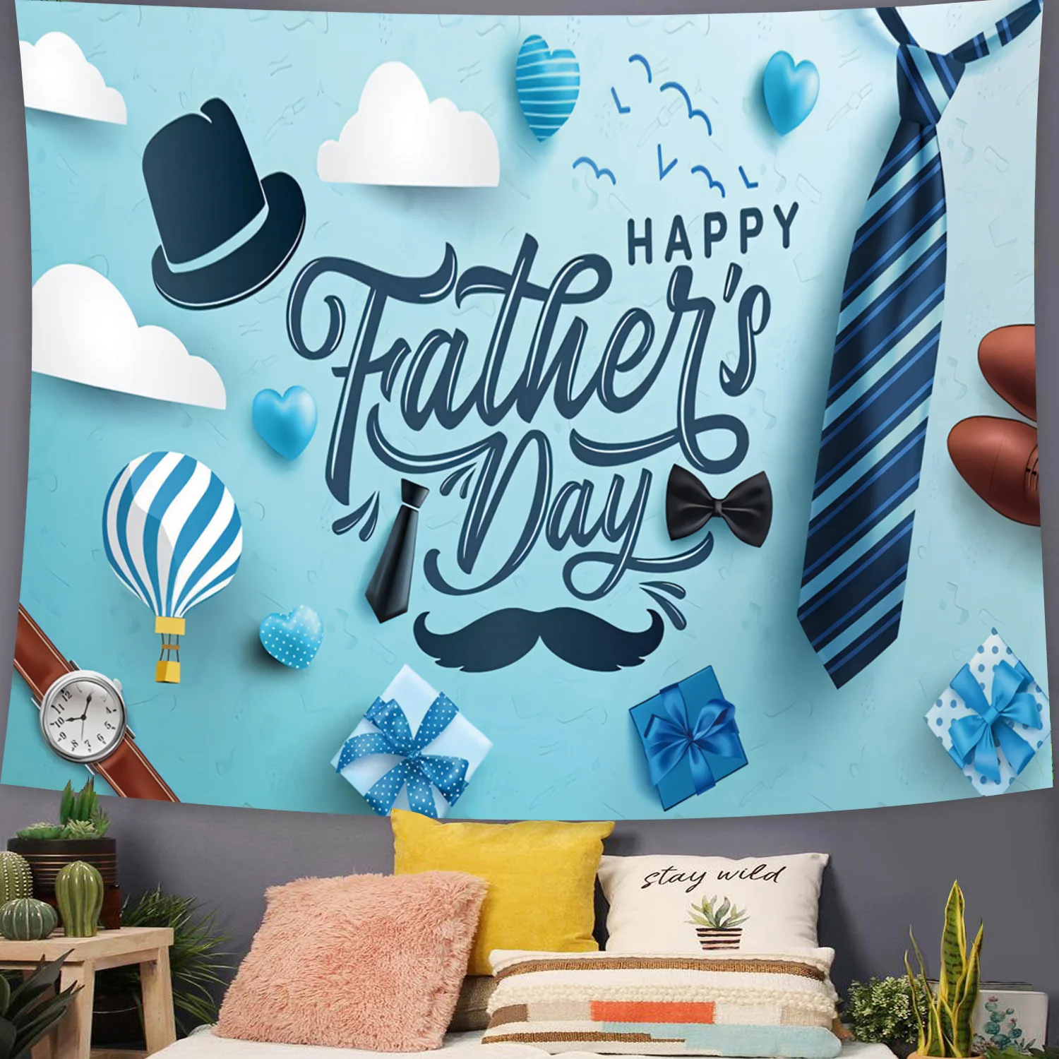 Happy Father's Day Backdrop Photography Props Family Photo Flash Photo Shoot Banner Party Decoration Thank You Dad Arrangement