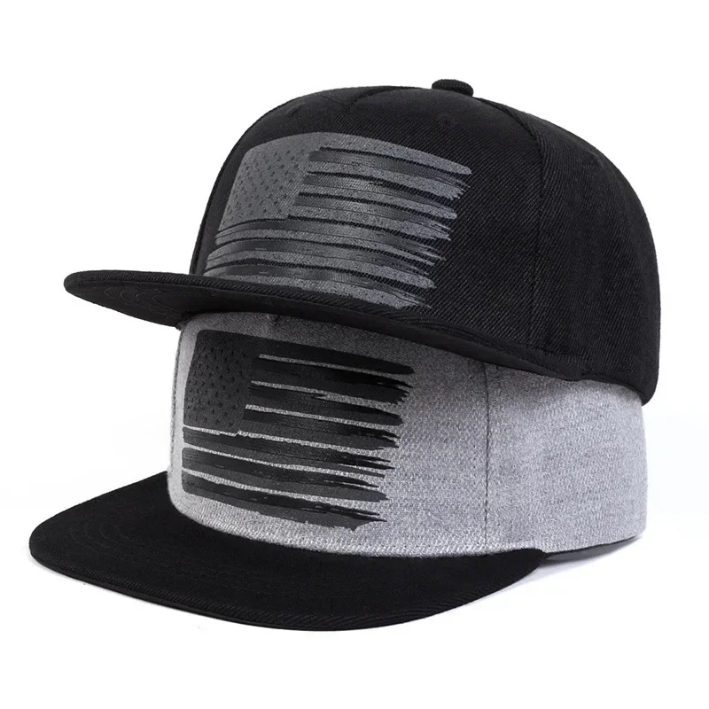 Unisex US-Flagge Zweifarbig Bedruckte Hip-Hop-Mützen Frühling Herbst Outdoor Verstellbare Lässige Baseballkappen Sonnenschutzhut