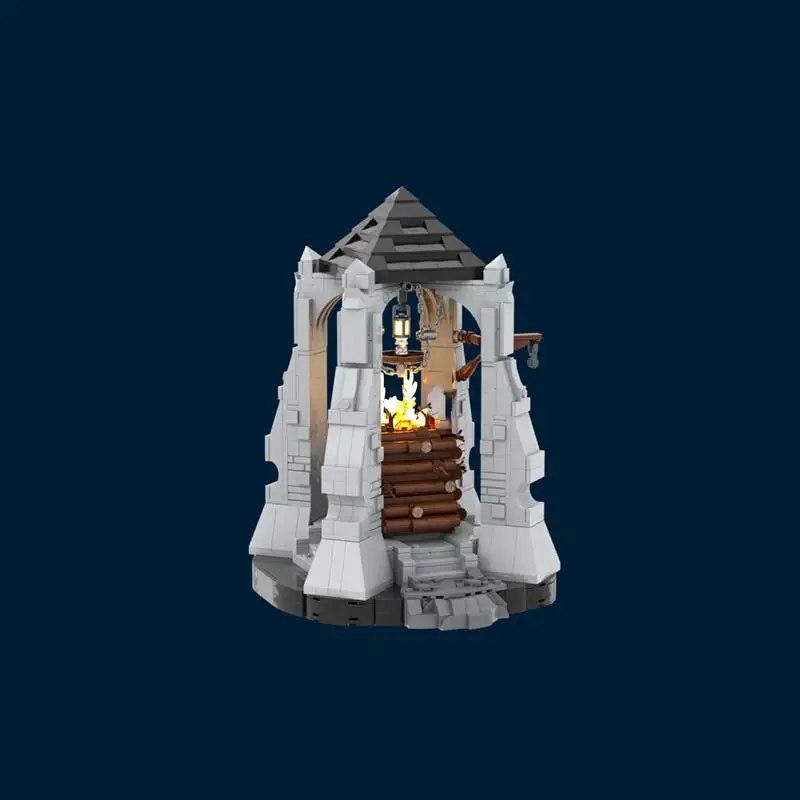 MOC serie de películas famosas, torre de baliza, arquitectura, traje Modular, bloques de construcción, modelo de ensamblaje creativo, juguetes para niños, regalo