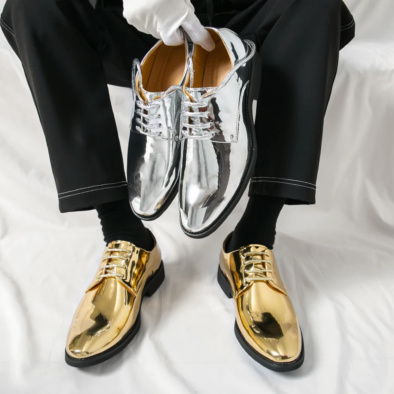 Classic Men Formal Shoes Gold Silver Lace Up Business Office Outdoor Performance Fashionable Leather Shoes Size 38-50 Men Shoes - AliExpress 322 Classic Men Formal Shoes Gold Silver Lace Up Business Office Outdoor Performance Fashionable Leather Shoes Size 38-50 Men Shoes - AliExpress 322