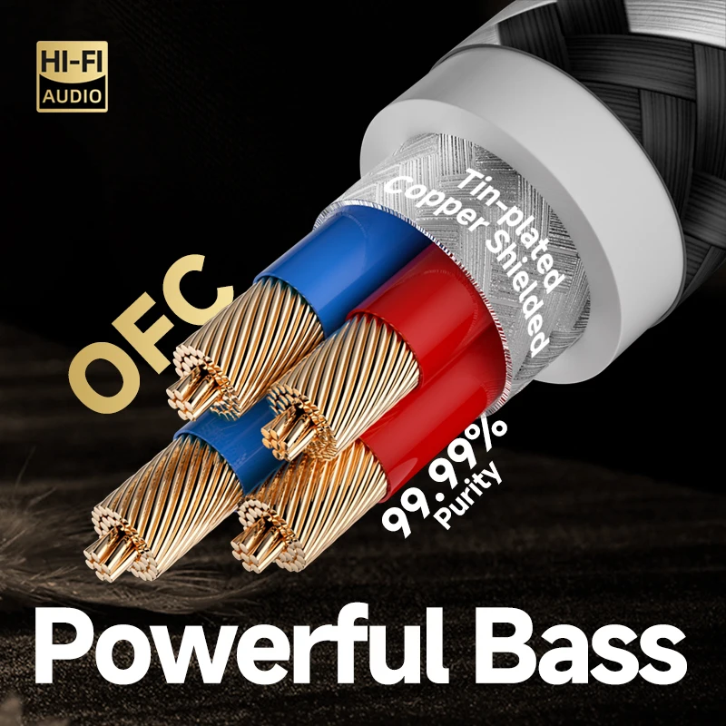 TODN 1 Par cabo rca 6N OFC hifi 2rca para 2rca cabos de áudio high-end para Amplificador DAC DAP macho para macho TV mixer estéreo de carro